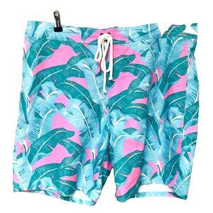 Strong Boalt Board Shorts Men 37 x 8 Swim Trunks Tie Zip Beachy Tropical Coastal